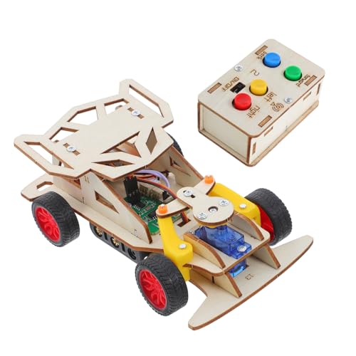 ifundom Holzbausatz Rennwagen Modellauto Ferngesteuert Junge Mädchen Spielzeug Basteln Für Wissenschaftsbausätze Lernen Durch Spielen von ifundom