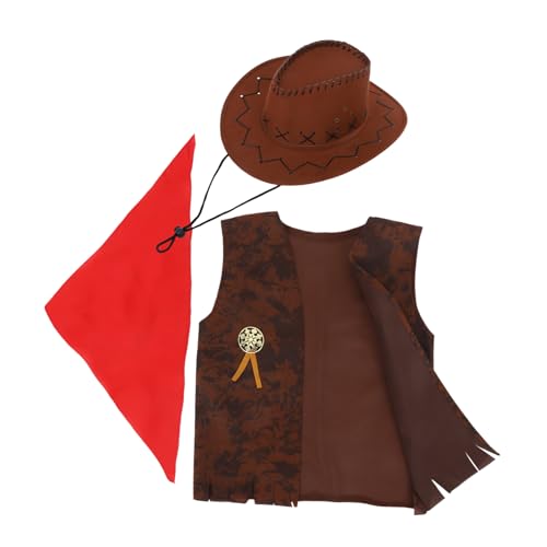 ifundom -outfit Für Braunes -hut-set Mit Fransen-weste Und Bandana Für Halloween-cosplay Und Xl Stylisches Kostüm-accessoire ifundom -outfit Für Braunes -hut-set Mit Fransen-weste Und Bandana Für Halloween-cosplay Und Xl Stylisches Kostüm-accessoire von ifundom