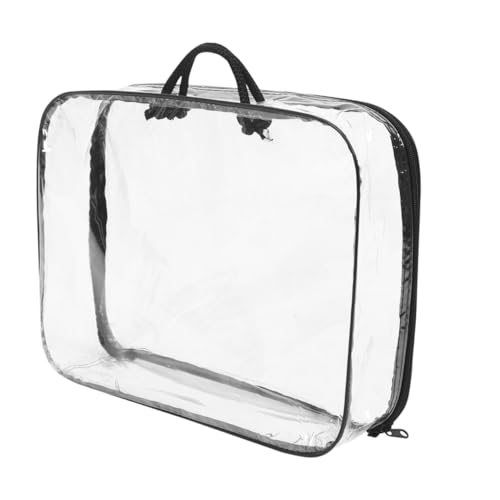 ifundom Leichte Transparente Aufbewahrungstasche Mit Griffen Leere PVC Aufbewahrungstasche Bausteinträger Leere Aufbewahrungstasche Mit Griffen von ifundom