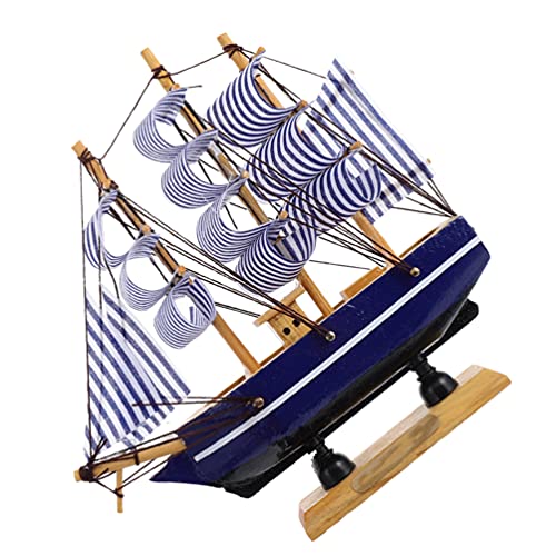 ifundom Mini-Segelboot-Modell-Dekoration Hölzernes Segelboot-Kuchenaufsatz Für Abschlussfeier Nautische Geburtstagshochzeit Sommerparty von ifundom