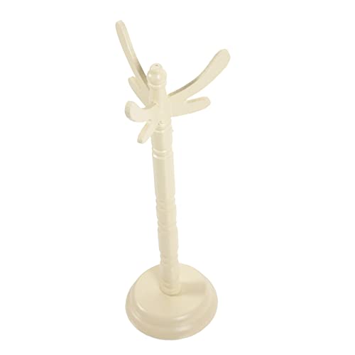 ifundom Miniatur- -garderobenständer Holz-puppenständer Mini-puppenkleiderbügel Praktisches Spielzeugzimmer-Accessoire Robuste Konstruktion von ifundom