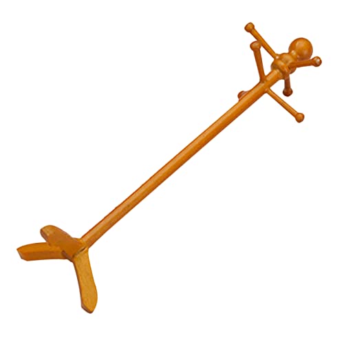 ifundom Puppenhaus-Drop-Kleidung Kleine Kleiderbügel Für Puppen Kleiner Bodenaufhänger Kleiderhängelegte Mini-Puppen-kleiderständer Kleiner Boden Kleiderbügel Mini- - Holz von ifundom