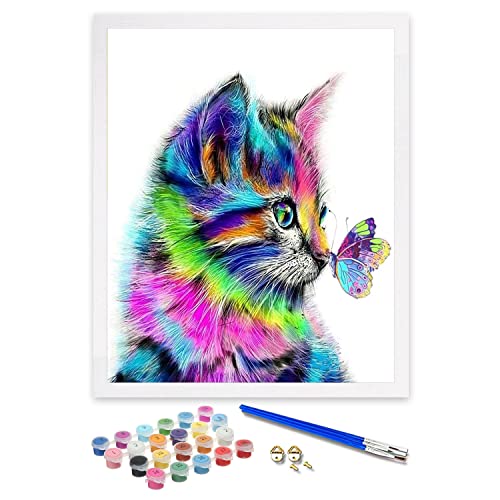 ifymei Malen Nach Zahlen für Kinder, Erwachsene und Anfänger, DIY Malen Nach Zahlen Tiere für Mädchen und Jungen, Katzen und Schmetterlinge 40 x 50 Zentimeter, Ohne Rahmen - Kinder über 6 Jahre ifymei Malen Nach Zahlen für Kinder, Erwachsene und Anfänger, DIY Malen Nach Zahlen Tiere für Mädchen und Jungen, Katzen und Schmetterlinge 40 x 50 Zentimeter, Ohne Rahmen - Kinder über 6 Jahre von ifymei