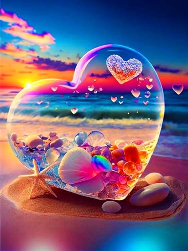igoodom Diamond Painting Set Erwachsene Strand Herz 5D Diamant Painting Bilder DIY Diamond-Painting Strass Painting Bilder Diamant Malerei Kits Wanddeko Wohnzimmer Schlafzimmer 30x40cm igoodom Diamond Painting Set Erwachsene Strand Herz 5D Diamant Painting Bilder DIY Diamond-Painting Strass Painting Bilder Diamant Malerei Kits Wanddeko Wohnzimmer Schlafzimmer 30x40cm von igoodom