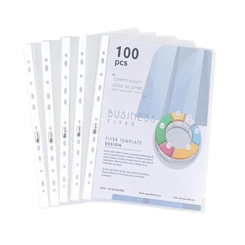 100 Stück klarsichthüllen a4,prospekthüllen a4,Wasserdichte Dokumentenmappe, 11 Lochrand Sammelmappen Mit Etikettentasche, Bunte Mappen für Dokumente Organisieren, Bürobedarf 100 Stück klarsichthüllen a4,prospekthüllen a4,Wasserdichte Dokumentenmappe, 11 Lochrand Sammelmappen Mit Etikettentasche, Bunte Mappen für Dokumente Organisieren, Bürobedarf von iguTrail