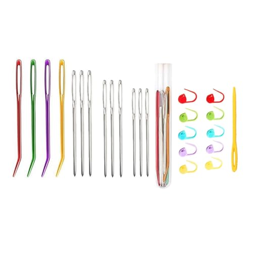 13 Stück Wollnadel Set zum Vernähen, Stopfnadeln für Wolle, Handnähnadeln und Gobelinnadeln für Garn, Stumpfe Nadeln zum Weben und Handgenähtes Leder 13 Stück Wollnadel Set zum Vernähen, Stopfnadeln für Wolle, Handnähnadeln und Gobelinnadeln für Garn, Stumpfe Nadeln zum Weben und Handgenähtes Leder von iguTrail