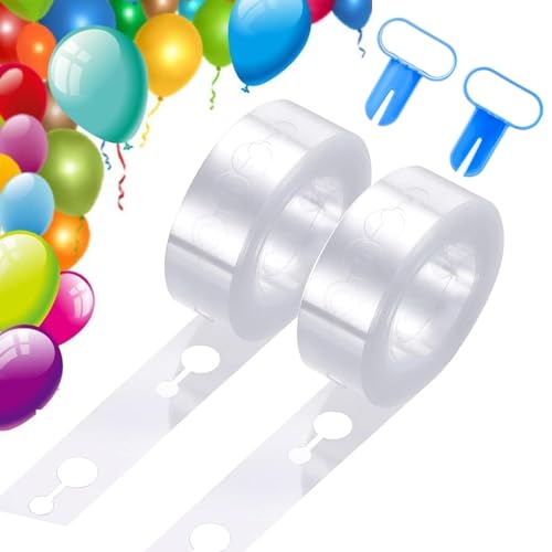 2 Rollen Luftballon Girlande, 5m Ballon Girlande mit 2 Stück Ballon Binden Werkzeug, Ballon Bogen Girlande Kit für Hochzeitsfeier, Geburtstag von iguTrail