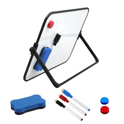 Whiteboard Magnetwand, kleine doppelseitige Whiteboard Trocken abwischbare, A4 Format Magnettafel Magnetwand, mit trocken abwischbaren Stiften, Radiergummi, Magneten, Halterung, 30x21cm Whiteboard Magnetwand, kleine doppelseitige Whiteboard Trocken abwischbare, A4 Format Magnettafel Magnetwand, mit trocken abwischbaren Stiften, Radiergummi, Magneten, Halterung, 30x21cm von iguTrail