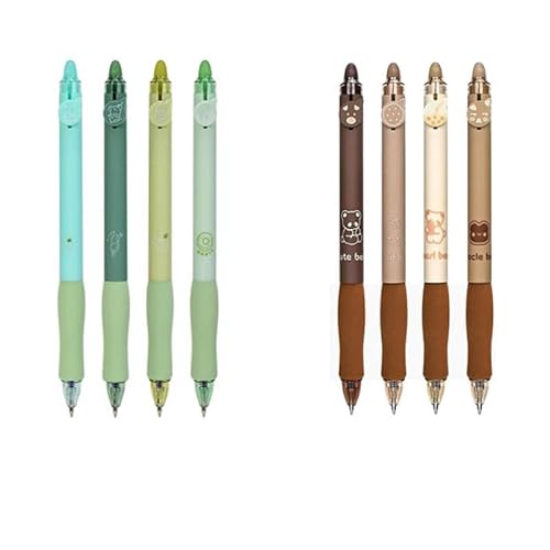 Clicker 0.5,Radierbare Stifte Set,8Stück Radierbarer Kugelschreiber Erasable Pen kugelschreiber radierbar,frixion stift,Radierbarer Tintenroller für Studenten, Lehrer (8er Set) von iguTrail
