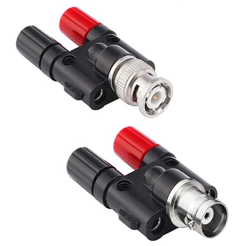 iguTrail BNC Stecker auf Dual 4 mm Bananen Buchse Binding Post, BNC-Buchse auf Zwei Dual-Bananenstecker, Audio Adapter Stecker 2 Stücke iguTrail BNC Stecker auf Dual 4 mm Bananen Buchse Binding Post, BNC-Buchse auf Zwei Dual-Bananenstecker, Audio Adapter Stecker 2 Stücke von iguTrail