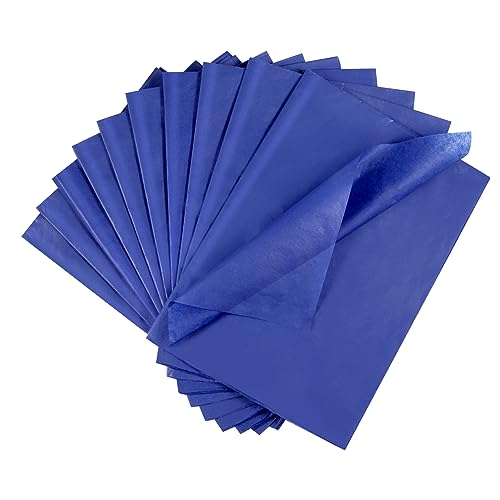ihaspoko 100 Blatt Blau Seidenpapier, 50×35cm Geschenkpapier für Handwerk und Geschenkverpackung Dekorativ von ihaspoko