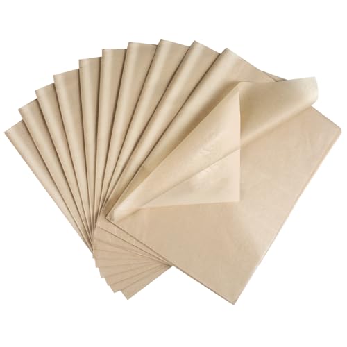 ihaspoko 100 Blatt Braun Seidenpapier, 50×35cm Geschenkpapier für Handwerk und Geschenkverpackung Dekorativ von ihaspoko