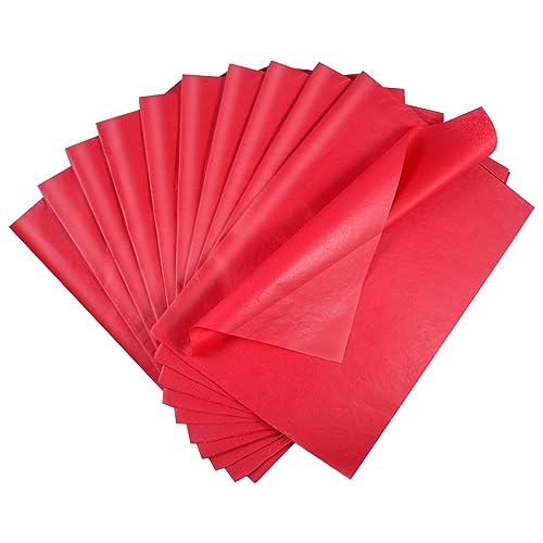 ihaspoko 100 Blatt Rot Seidenpapier, 50×35cm Geschenkpapier für Handwerk und Geschenkverpackung Dekorativ von ihaspoko