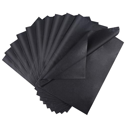 ihaspoko 100 Blatt Schwarz Seidenpapier, 50×35cm Geschenkpapier für Handwerk und Geschenkverpackung Dekorativ von ihaspoko