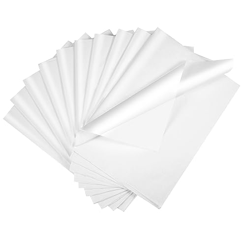 ihaspoko 100 Blatt Weiß Seidenpapier, 50×35cm Geschenkpapier für Handwerk und Geschenkverpackung Dekorativ von ihaspoko