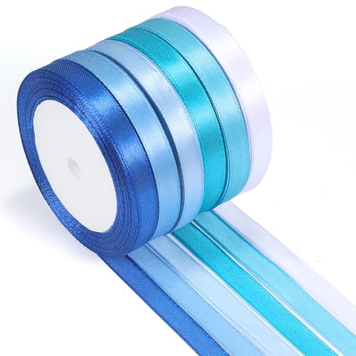 ihaspoko 10mm Breites Satinband Blau und Weiß – 6 Polyester Satinband, 22 m Geschenkband für Geschenkverpackung, Hochzeiten, Basteln | Schleifenband für Karten, Deko & Hochzeitsauto ihaspoko 10mm Breites Satinband Blau und Weiß – 6 Polyester Satinband, 22 m Geschenkband für Geschenkverpackung, Hochzeiten, Basteln | Schleifenband für Karten, Deko & Hochzeitsauto von ihaspoko