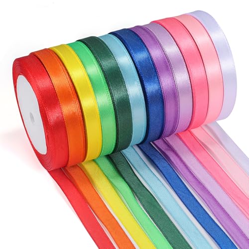 ihaspoko 12 Polyester Satinband, 10 mm x 22 m Schleifenband, Dekoration Geschenkband für Heimwerkerkunst Handwerk, Geschenk Verpackung, Schleifen, Hochzeitsdekoration ihaspoko 12 Polyester Satinband, 10 mm x 22 m Schleifenband, Dekoration Geschenkband für Heimwerkerkunst Handwerk, Geschenk Verpackung, Schleifen, Hochzeitsdekoration von ihaspoko