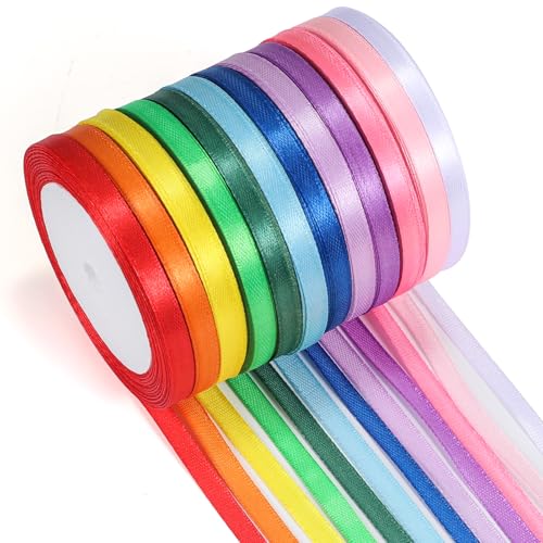 ihaspoko 12 Polyester Satinband, 6 mm x 22 m Schleifenband, Dekoration Geschenkband für Heimwerkerkunst Handwerk, Geschenk Verpackung, Schleifen, Hochzeitsdekoration ihaspoko 12 Polyester Satinband, 6 mm x 22 m Schleifenband, Dekoration Geschenkband für Heimwerkerkunst Handwerk, Geschenk Verpackung, Schleifen, Hochzeitsdekoration von ihaspoko