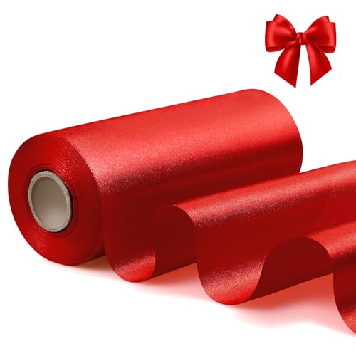 ihaspoko 15cm Breites Satinband Rot – 20m Geschenkband für Geschenkverpackung, Hochzeiten, Basteln | Schleifenband für Karten, Deko & Hochzeitsauto ihaspoko 15cm Breites Satinband Rot – 20m Geschenkband für Geschenkverpackung, Hochzeiten, Basteln | Schleifenband für Karten, Deko & Hochzeitsauto von ihaspoko