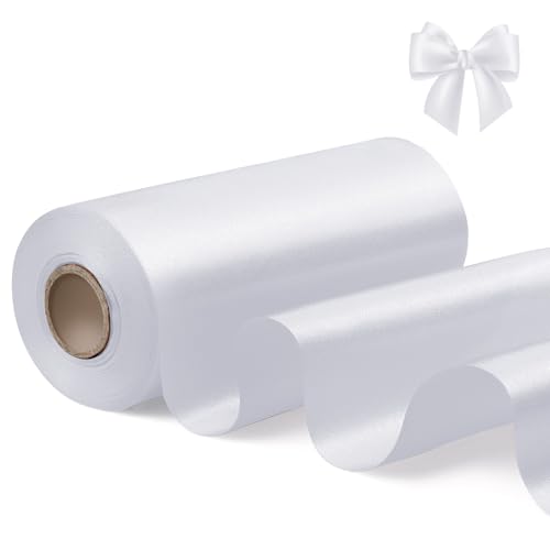 ihaspoko 15cm Breites Satinband Weiß– 20m Geschenkband für Geschenkverpackung, Hochzeiten, Basteln | Schleifenband für Karten, Deko & Hochzeitsauto ihaspoko 15cm Breites Satinband Weiß– 20m Geschenkband für Geschenkverpackung, Hochzeiten, Basteln | Schleifenband für Karten, Deko & Hochzeitsauto von ihaspoko