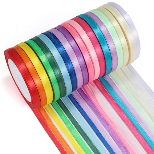 ihaspoko 18 Polyester Satinband, 6 mm x 22 m Schleifenband, Dekoration Geschenkband für Heimwerkerkunst Handwerk, Geschenk Verpackung, Schleifen, Hochzeitsdekoration ihaspoko 18 Polyester Satinband, 6 mm x 22 m Schleifenband, Dekoration Geschenkband für Heimwerkerkunst Handwerk, Geschenk Verpackung, Schleifen, Hochzeitsdekoration von ihaspoko