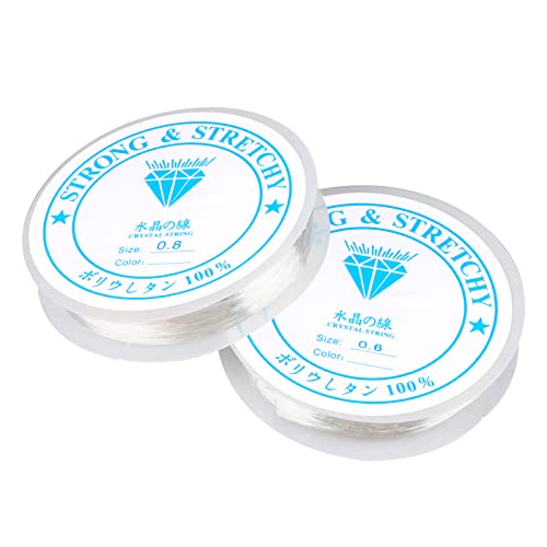 ihaspoko 2 Rolle 0.6mm 0.8mm Elastisch Schmuckfaden Gummifaden Transparent Faden für Perlenschmuck Armbänder Basteln, für die Herstellung von Schmuck verwendet ihaspoko 2 Rolle 0.6mm 0.8mm Elastisch Schmuckfaden Gummifaden Transparent Faden für Perlenschmuck Armbänder Basteln, für die Herstellung von Schmuck verwendet von ihaspoko