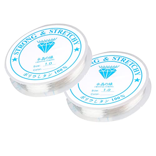 ihaspoko 2X Spule 1mm Elastisch Schmuckfaden Gummifaden Transparent Faden für Perlenschmuck Armbänder Basteln, für die Herstellung von Schmuck verwendet ihaspoko 2X Spule 1mm Elastisch Schmuckfaden Gummifaden Transparent Faden für Perlenschmuck Armbänder Basteln, für die Herstellung von Schmuck verwendet von ihaspoko
