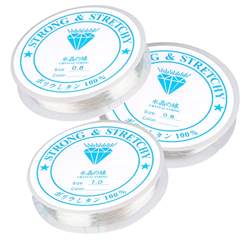 ihaspoko 3 Rolle 0.6mm 0.8mm 1mm Elastisch Schmuckfaden Gummifaden Transparent Faden für Perlenschmuck Armbänder Basteln, für die Herstellung von Schmuck verwendet ihaspoko 3 Rolle 0.6mm 0.8mm 1mm Elastisch Schmuckfaden Gummifaden Transparent Faden für Perlenschmuck Armbänder Basteln, für die Herstellung von Schmuck verwendet von ihaspoko