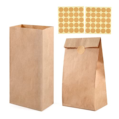 ihaspoko 50 Stück Papiertüten, 24×13×8 cm Braun Papier Geschenktüten, Kraftpapiertüten mit Aufklebern für Hochzeit, Geburtstag, Partyzubehör und Geschenke ihaspoko 50 Stück Papiertüten, 24×13×8 cm Braun Papier Geschenktüten, Kraftpapiertüten mit Aufklebern für Hochzeit, Geburtstag, Partyzubehör und Geschenke von ihaspoko