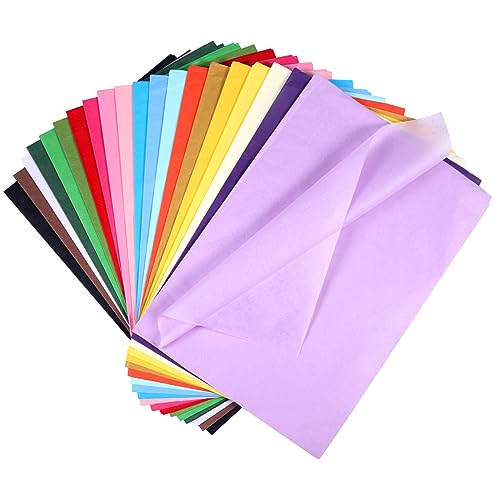 ihaspoko 60 Blatt Mehrfarbig Seidenpapier, 50×35cm Geschenkpapier für Handwerk und Geschenkverpackung Dekorativ von ihaspoko