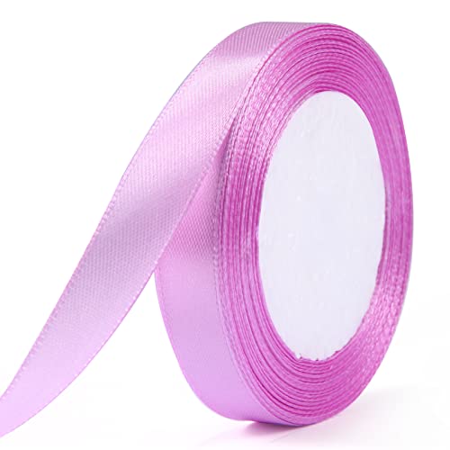 ihaspoko Polyester Satinband, 15 mm x 22 m Dekoration Geschenkband für Heimwerkerkunst handwerk, Geschenk Verpackung, Schleifen, Hochzeitsdekoration (Lila) von ihaspoko