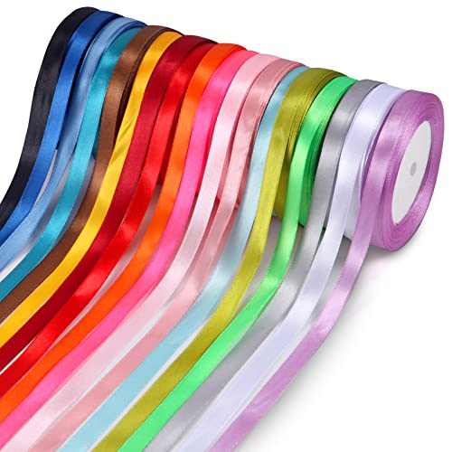 ihaspoko Polyester Satinband, 18 Farben 10 mm x 22 m Dekoration Geschenkband für Heimwerkerkunst handwerk, Geschenk Verpackung, Schleifen, Hochzeitsdekoration von ihaspoko