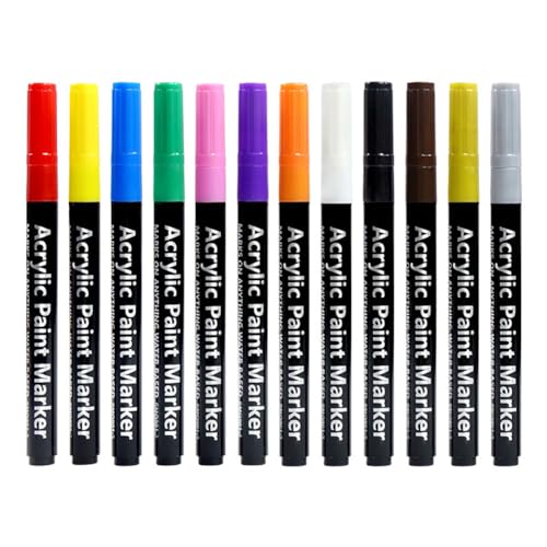 ihreesy 12 Stück Multimarker,Permanent-Marker Metallic Marker Wasserfeste Stifte Markerstifte Glasstift Lackstifte mit Rundspitze 0,7mm-3,0mm für Kunststoff Glas Holz Keramik Reifen Metal,Schwarz ihreesy 12 Stück Multimarker,Permanent-Marker Metallic Marker Wasserfeste Stifte Markerstifte Glasstift Lackstifte mit Rundspitze 0,7mm-3,0mm für Kunststoff Glas Holz Keramik Reifen Metal,Schwarz von ihreesy