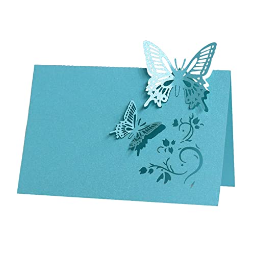 ihreesy 3D Hochzeit Tischkarten Namenskarten, 50 Stück Durchbrochene Platzkarten Schmetterlingsform Tischdekoration Faltbar Namensschilder Sitzkarte für Hochzeit Bankett Party Dekoration,Blau ihreesy 3D Hochzeit Tischkarten Namenskarten, 50 Stück Durchbrochene Platzkarten Schmetterlingsform Tischdekoration Faltbar Namensschilder Sitzkarte für Hochzeit Bankett Party Dekoration,Blau von ihreesy