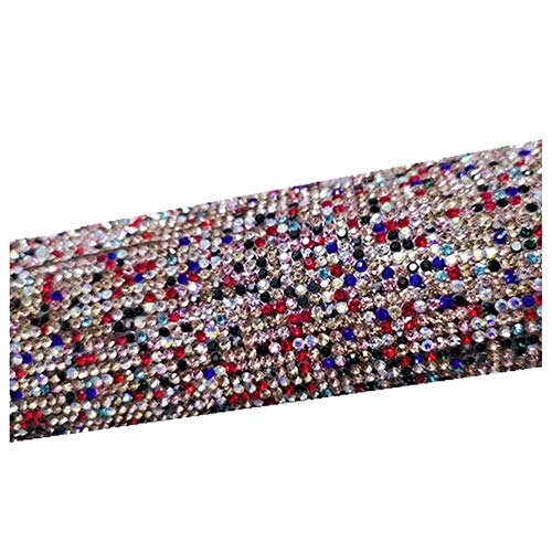 ihreesy 9,4x7,9 Zoll Bling Bling Kristall Strass Aufkleber,Selbstklebend DIY Auto Dekoration Aufkleber Glitter Strass Dekoration Trim Aufkleber für Wand Möbel Tasse Handy Fahrrad,Bunt Schwarz von ihreesy