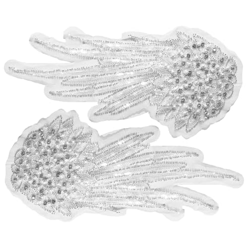 iiniim Strass Epauletten Applikationen Dekorative Nähen auf Kristall Spitze Patch für Kleidung Brieftaschen Schuhe DIY Handwerk Weiß Einheitsgröße von iiniim