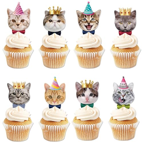 8 Stück Katze Cupcake Dekoration Niedliche Katze Motto Geburtstags feier Kuchen Topper Papier Dessert Dekoration Haustier Themen Party Dekorationen für Kuchen Baby Dusch zubehör Party Gefälligkeiten 8 Stück Katze Cupcake Dekoration Niedliche Katze Motto Geburtstags feier Kuchen Topper Papier Dessert Dekoration Haustier Themen Party Dekorationen für Kuchen Baby Dusch zubehör Party Gefälligkeiten von ikappy