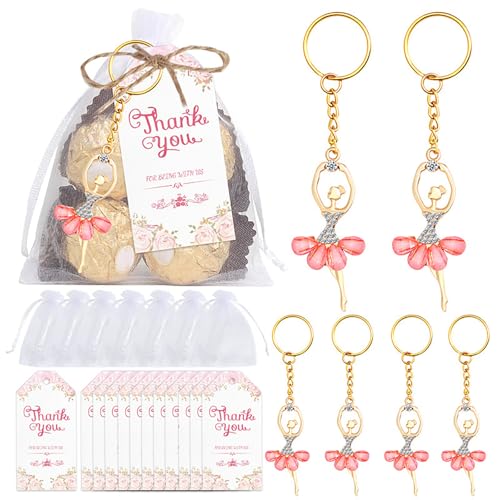 ikappy 10Sets Gäste geben Geschenke zurück, einschl ießlich Ballett-Tänzer-Schlüssel anhänger Dankeschön-Tags Weiße Organza-Taschen für Baby party begünstigt Zubehör für Hochzeits geburtstags feiern ikappy 10Sets Gäste geben Geschenke zurück, einschl ießlich Ballett-Tänzer-Schlüssel anhänger Dankeschön-Tags Weiße Organza-Taschen für Baby party begünstigt Zubehör für Hochzeits geburtstags feiern von ikappy