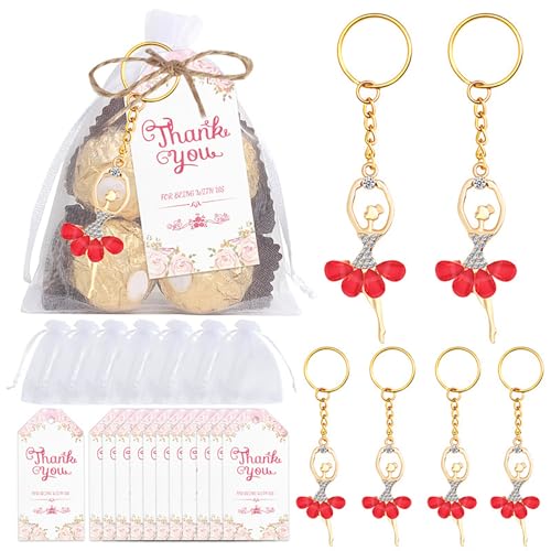 ikappy 10Sets Gäste geben Geschenke zurück, einschl ießlich Ballett-Tänzer-Schlüssel anhänger Dankeschön-Tags Weiße Organza-Taschen für Baby party begünstigt Zubehör für Hochzeits geburtstags feiern ikappy 10Sets Gäste geben Geschenke zurück, einschl ießlich Ballett-Tänzer-Schlüssel anhänger Dankeschön-Tags Weiße Organza-Taschen für Baby party begünstigt Zubehör für Hochzeits geburtstags feiern von ikappy