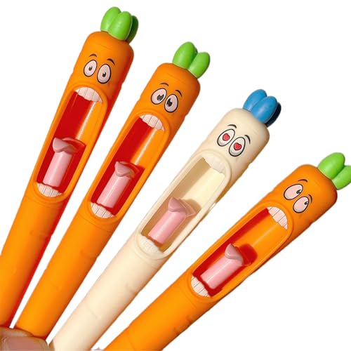 ikappy Animierte Karotte Komfort Grip Gel Stift Kreative Gemüse Themen schnell trocknende Stifte für Schüler Lehrer Mitarbeiter Shcool Schreibwaren party Schreibtisch Dekor von ikappy