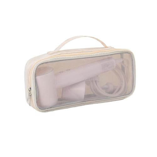 ikappy Haar-Tools Reisetasche Netz-Make-up-Tasche Reisetasche mit Reiß verschluss Mini-Make-up Kosmetik tasche für tägliches Zubehör staub dichtes flaches Lockens tab Reise veranstalter von ikappy