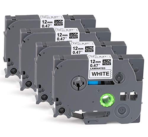 4 x Brother P-Touch Bänder 12mm TZe-231, Schwarz auf Weiß, 12mm x 8m, Kompatibel mit PT-E100/E200/D200/D210/H100/P300BT/1010/1090/110CH/1230PC/1280 | Thermodruck, Wasserdicht & Ölbeständig 4 x Brother P-Touch Bänder 12mm TZe-231, Schwarz auf Weiß, 12mm x 8m, Kompatibel mit PT-E100/E200/D200/D210/H100/P300BT/1010/1090/110CH/1230PC/1280 | Thermodruck, Wasserdicht & Ölbeständig von ilauke