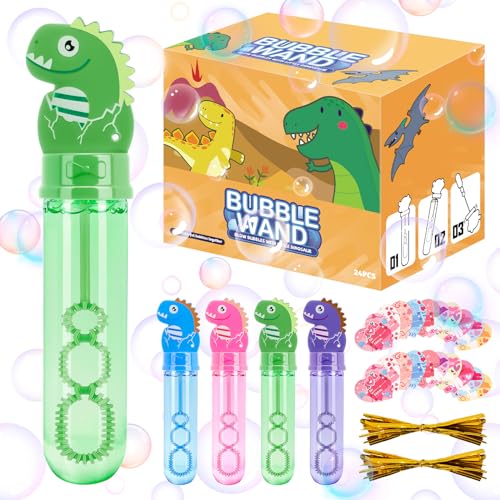 ilauke 24 Stück Seifenblasen Kinder, Mini Seifenblasen Set, 4 Farben Dinosaurier Seifenblasen Kleine mit 24 Karten und Bindegurte, für Hochzeit, Kindergeburtstag, Standesamt, Polterabend,Kinderparty … ilauke 24 Stück Seifenblasen Kinder, Mini Seifenblasen Set, 4 Farben Dinosaurier Seifenblasen Kleine mit 24 Karten und Bindegurte, für Hochzeit, Kindergeburtstag, Standesamt, Polterabend,Kinderparty … von ilauke