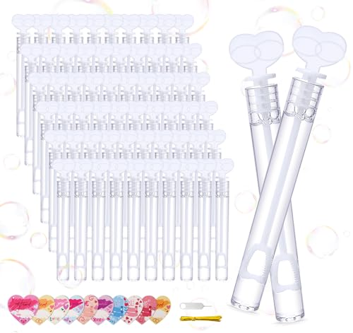 ilauke 60 Stück Seifenblasen Hochzeit Set mit Herzgriff, Wedding Bubbles Seifenblasen Herzform Mini Bubbles 60er Anhänger und Demontagewerkzeug, für Hochzeit und Geburtstagsfeier ilauke 60 Stück Seifenblasen Hochzeit Set mit Herzgriff, Wedding Bubbles Seifenblasen Herzform Mini Bubbles 60er Anhänger und Demontagewerkzeug, für Hochzeit und Geburtstagsfeier von ilauke