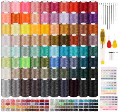 ilauke 160 Stück NäHgarn Set, 550 Yard 80 Farben Nähmaschinengarn je Garnrollen und 80 Unterfadenspulen Overlock Garn, Gemischtfarbige Nähmaschinengarne für Overlockmaschinen, Garn Nähmaschine ilauke 160 Stück NäHgarn Set, 550 Yard 80 Farben Nähmaschinengarn je Garnrollen und 80 Unterfadenspulen Overlock Garn, Gemischtfarbige Nähmaschinengarne für Overlockmaschinen, Garn Nähmaschine von ilauke