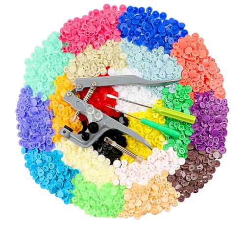ilauke Druckknöpfe 400 Sets 20 Farben mit Druckknopfzange T5 Kunststoff Druckknöpfe, kein Nähen Knöpfe Verschluss Set für Baby Stoffwindeln Lätzchen Regenmantel Basteln ilauke Druckknöpfe 400 Sets 20 Farben mit Druckknopfzange T5 Kunststoff Druckknöpfe, kein Nähen Knöpfe Verschluss Set für Baby Stoffwindeln Lätzchen Regenmantel Basteln von ilauke