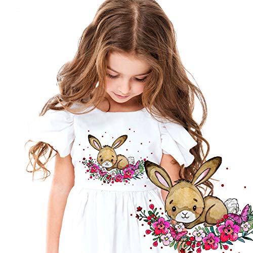 Bügelbilder Hase Häschen & Punkte Applikation Bügelbild Bügelmotiv Aufbügelbilder für Mädchen bb107 ilka parey wandtattoo-welt® von ilka parey wandtattoo-welt