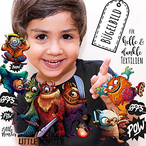 Bügelbilder Set Monster Applikation Kita Bügelbild Jungs Bügelmotiv Aufbügelbilder in A5 bb151 Bügelbilder Set Monster Applikation Kita Bügelbild Jungs Bügelmotiv Aufbügelbilder in A5 bb151 von ilka parey wandtattoo-welt