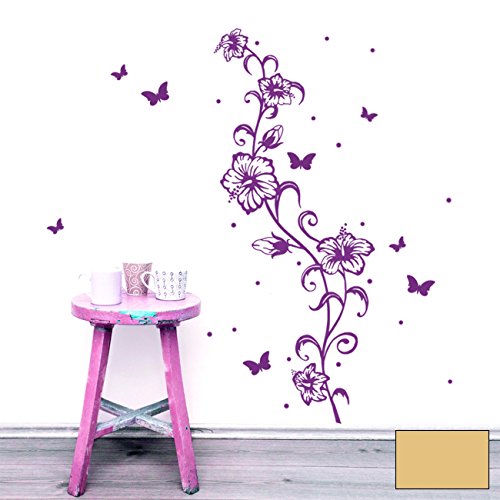 Wandtattoo Wandaufkleber Wandsticker Wandbild Aufkleber Sticker Blumenranke Hibiskus Hawaiiblumen M1804 ausgewählte Farbe: *hellbraun* ausgewählte Größe: *XXL - 47cm breit x 140cm hoch* Wandtattoo Wandaufkleber Wandsticker Wandbild Aufkleber Sticker Blumenranke Hibiskus Hawaiiblumen M1804 ausgewählte Farbe: *hellbraun* ausgewählte Größe: *XXL - 47cm breit x 140cm hoch* von ilka parey wandtattoo-welt