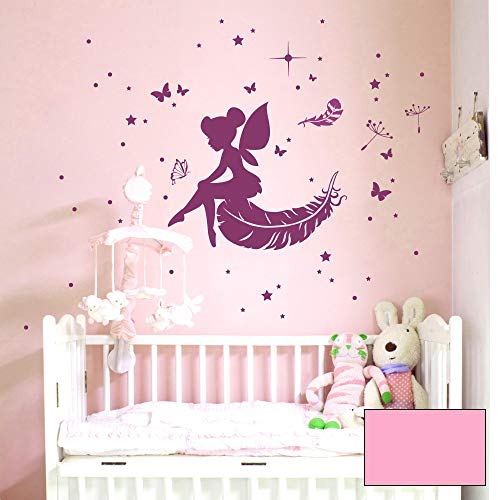 Wandtattoo Wandaufkleber Wandsticker Wandbild Aufkleber Sticker Fee Elfe Feder Sterne Pusteblume M1916 ausgewählte Farbe: *rosa* ausgewählte Größe: *S* Wandtattoo Wandaufkleber Wandsticker Wandbild Aufkleber Sticker Fee Elfe Feder Sterne Pusteblume M1916 ausgewählte Farbe: *rosa* ausgewählte Größe: *S* von ilka parey wandtattoo-welt